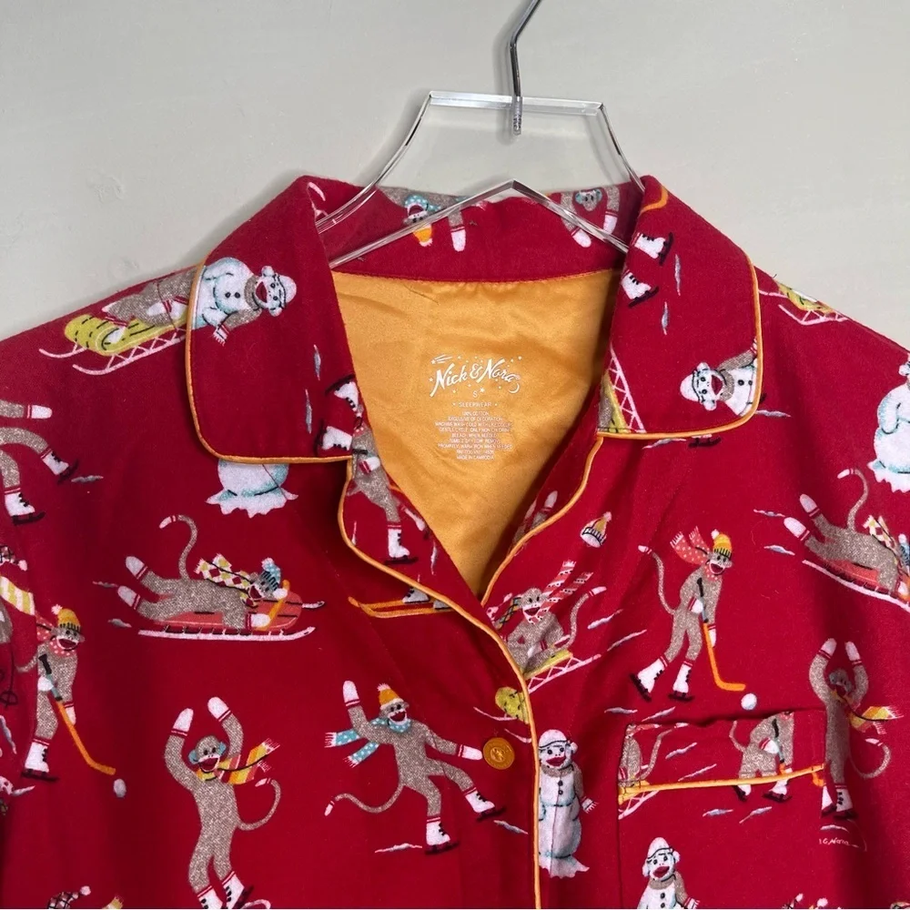 Nick and Nora Sleepwear Flannel Pajama Top only - Picture 3 of 9